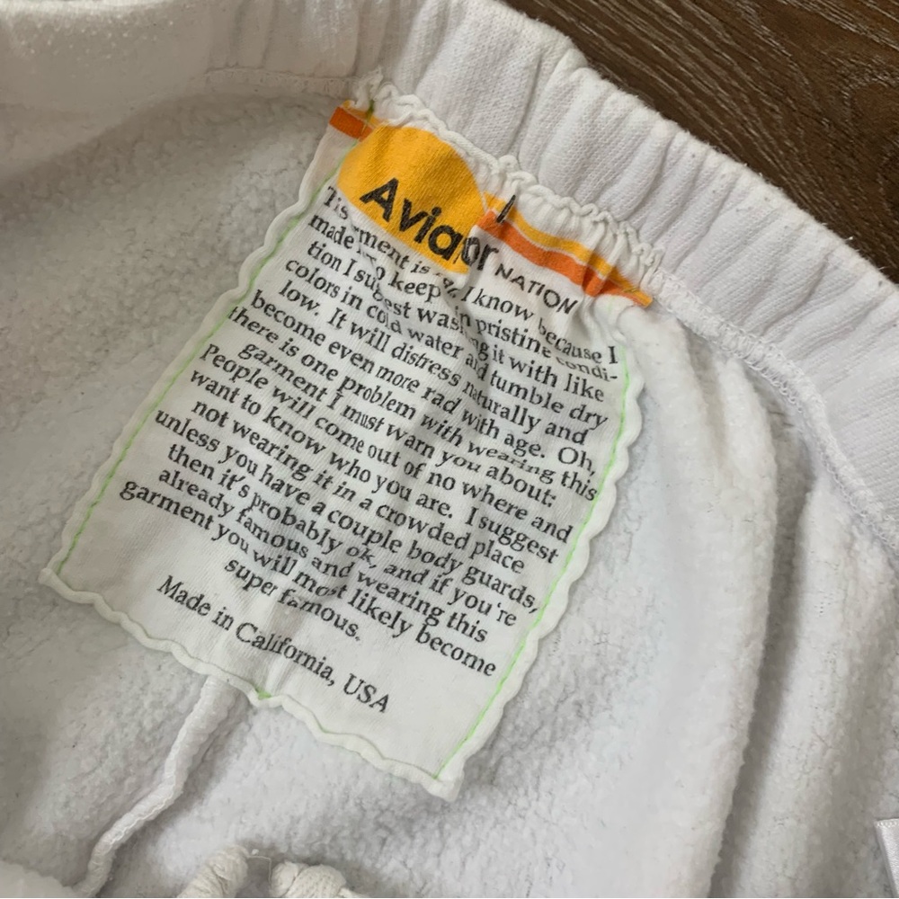 Aviator nation Womens white rainbow bolt sweatpants L - Picture 10 of 14